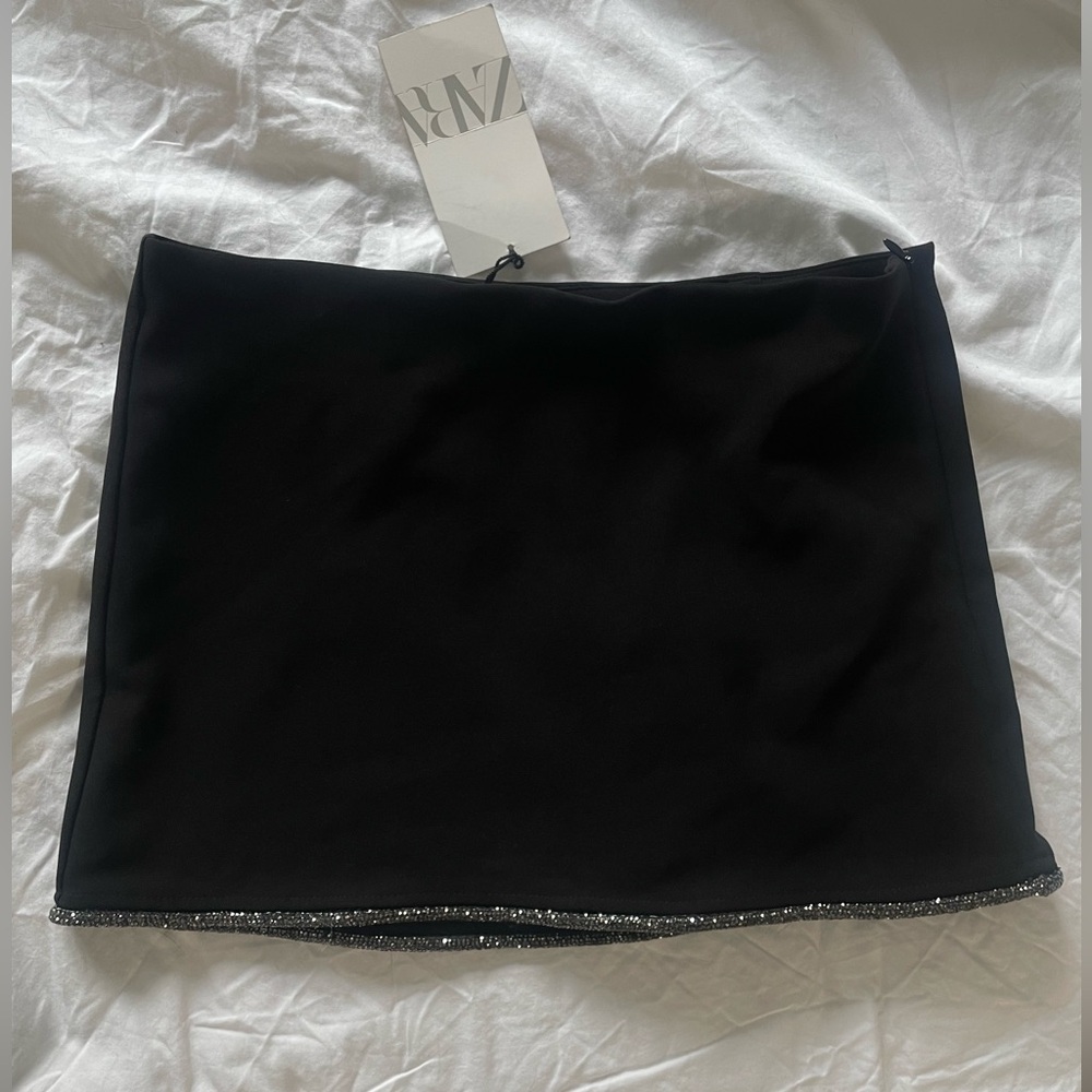 NWT Zara black mini Skort